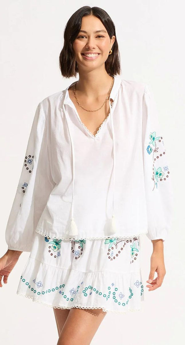 Eden Kimono Jacket - Azure – Seafolly US