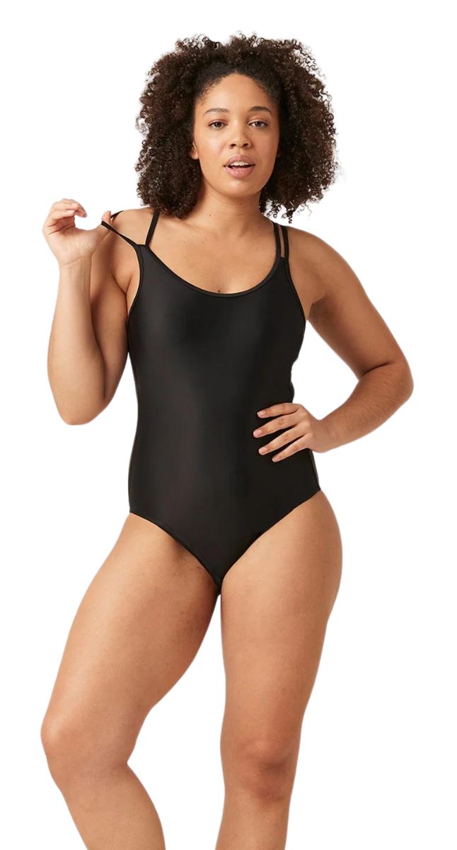 Modibodi Black One Piece Bathers Swim Wear Size 12