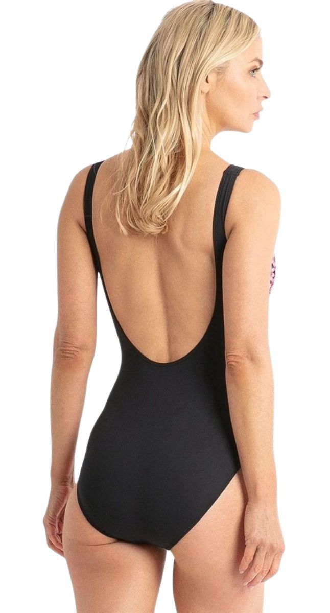 Hamilton DDE Gathered Surplice One Piece Swimsuit Black