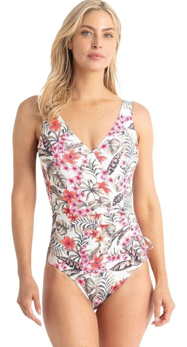 Hamilton Gathered Surplice One Piece Swimsuit - Black
