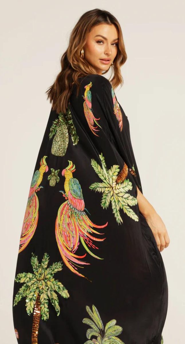 The Mairette Capelette Kaftan Black