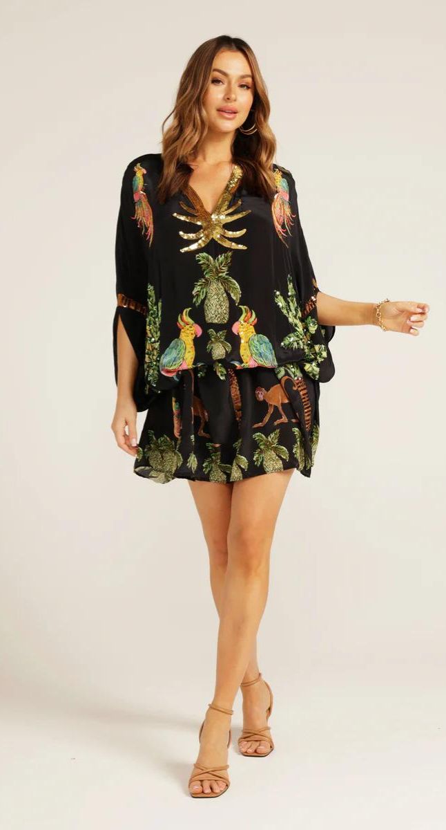 The Mairette Capelette Kaftan Black