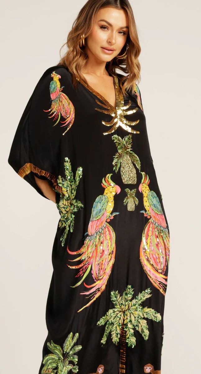 The Mairette Capelette Kaftan Black