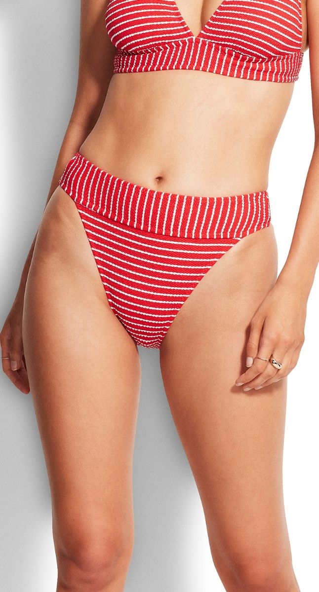 Seafolly Seaside Stripe Banded Hi Rise Pant - Carla Swimwear